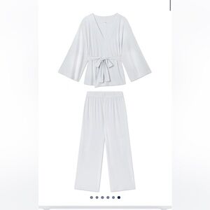 LAKE DreamModal Kimono Pajama Set in Fog